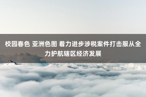 校园春色 亚洲色图 着力进步涉税案件打击服从全力护航辖区经济发展