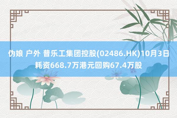 伪娘 户外 普乐工集团控股(02486.HK)10月3日耗资668.7万港元回购67.4万股