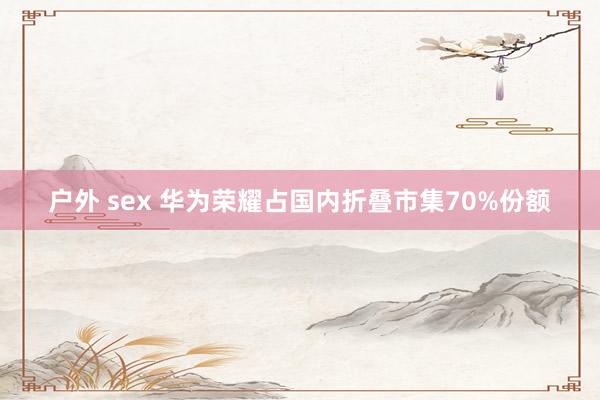 户外 sex 华为荣耀占国内折叠市集70%份额