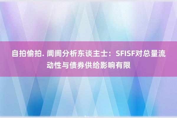 自拍偷拍. 阛阓分析东谈主士：SFISF对总量流动性与债券供给影响有限