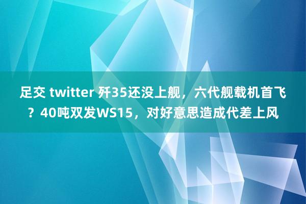 足交 twitter 歼35还没上舰，六代舰载机首飞？40吨双发WS15，对好意思造成代差上风