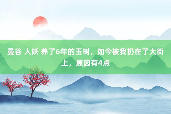 曼谷 人妖 养了6年的玉树，如今被我扔在了大街上，原因有4点